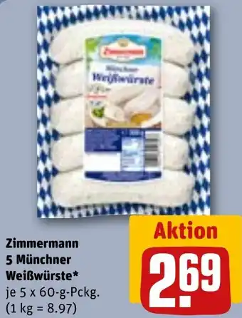 REWE Zimmermann 5 Münchner Weißwürste Angebot