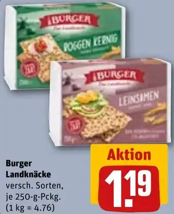 REWE Burger Landknäcke Angebot