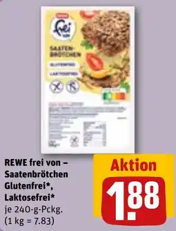 REWE REWE frei von - Saatenbrötchen Glutenfrei, Laktosefrei Angebot