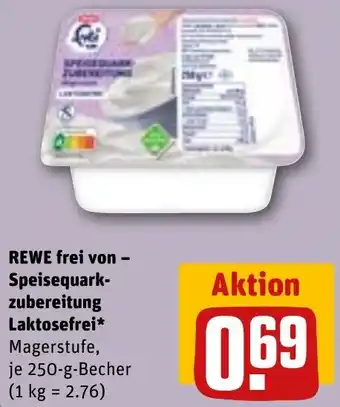 REWE REWE frei von - Speisequarkzubereitung Laktosefrei Angebot