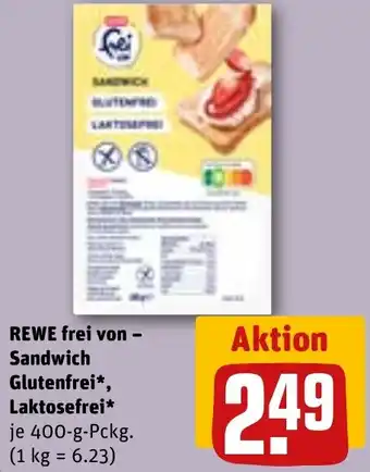 REWE REWE frei von - Sandwich Glutenfrei, Laktosefrei Angebot