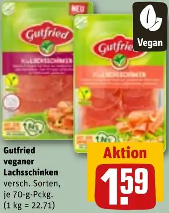 REWE Gutfried veganer Lachsschinken Angebot