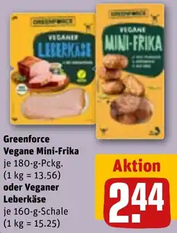 REWE Greenforce Vegane Mini-Frika oder Veganer Leberkäse Angebot