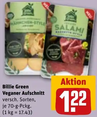 REWE Billie Green Veganer Aufschnitt Angebot