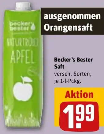 REWE Becker's Bester Saft Angebot