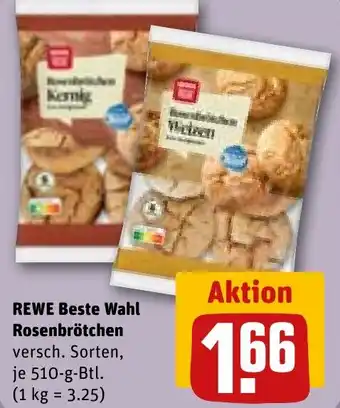 REWE REWE Beste Wahl Rosenbrötchen Angebot