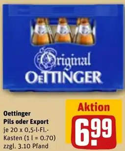 REWE Oettinger Pils oder Export Angebot