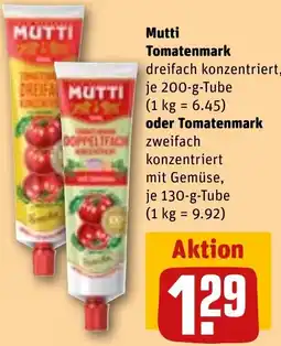 REWE Mutti Tomatenmark oder Tomatenmark Angebot