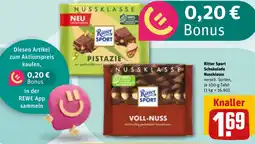 REWE Ritter Sport Schokolade Nussklasse Angebot