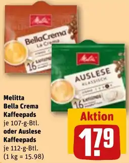 REWE Melitta Bella Crema Kaffeepads oder Auslese Kaffeepads Angebot