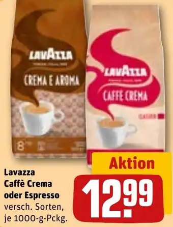 REWE Lavazza Caffè Crema oder Espresso Angebot