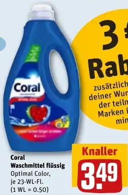 REWE Coral Waschmittel flüssig Angebot