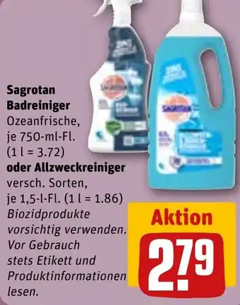 REWE Sagrotan Badreiniger oder Allzweckreiniger Angebot