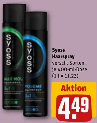 REWE Syoss Haarspray Angebot