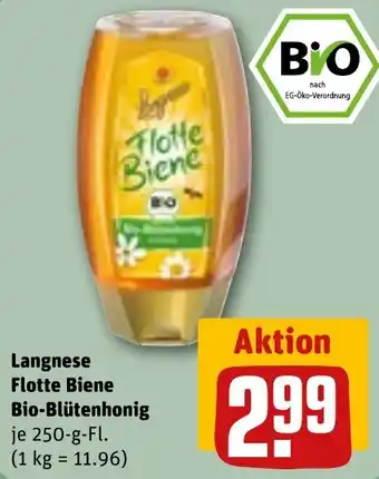 REWE Langnese Flotte Biene Bio-Blütenhonig Angebot