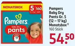 Rossmann Pampers Baby Dry Pants Gr. 5 (12-17 kg) Monatsbox Angebot