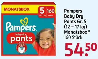 Rossmann Pampers Baby Dry Pants Gr. 5 (12-17 kg) Monatsbox Angebot