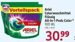 Rossmann Ariel Colorwaschmittel Flüssig All-in-1 Pods Color Angebot