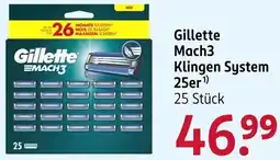 Rossmann Gillette Mach3 Klingen System 25er Angebot