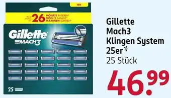 Rossmann Gillette Mach3 Klingen System 25er Angebot