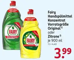 Rossmann Fairy Handspülmittel Angebot