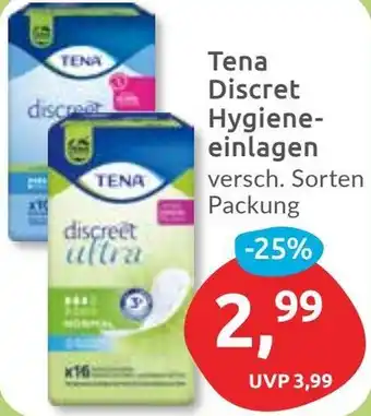 Budni Tena Discret Hygieneeinlagen Angebot