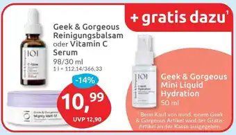 Budni Geek & Gorgeous Reinigungsbalsam oder Vitamin C Serum Angebot