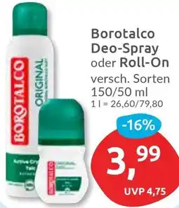 Budni Borotalco Deo-Spray oder Roll-On Angebot