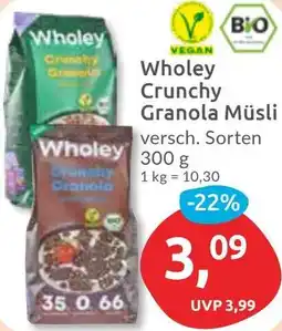 Budni Wholey Crunchy Granola Müsli Angebot