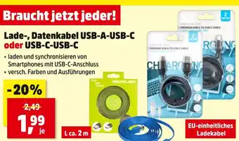 Thomas Philipps Eu-einheitliches ladekabel lade-, datenkabel usb-a-usb-c oder usb-c-usb-c Angebot