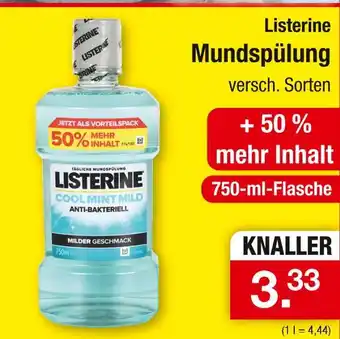 Zimmermann Listerine mundspülung Angebot