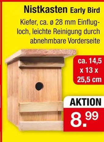 Zimmermann Early bird nistkasten Angebot