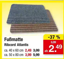 Zimmermann Ribcord atlantis fußmatte Angebot