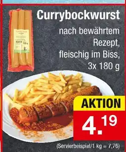 Zimmermann Currybockwurst Angebot