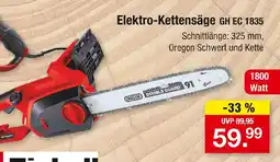 Zimmermann Einhell elektro-kettensäge gh ec 1835 Angebot