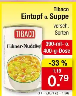 Zimmermann Tibaco eintopf o. suppe Angebot