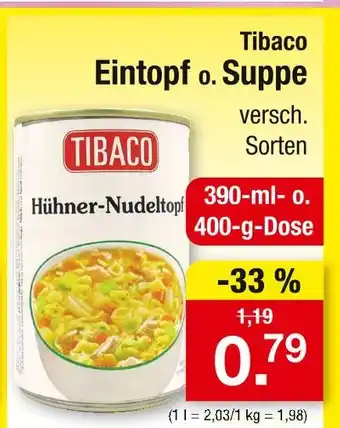 Zimmermann Tibaco eintopf o. suppe Angebot