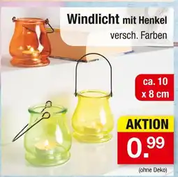 Zimmermann Windlicht mit henkel Angebot