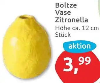 Budni Boltze Vase Zitronella Angebot