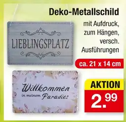 Zimmermann Deko-metallschild Angebot