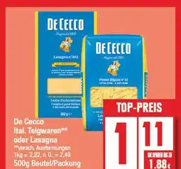 Edeka De cecco ital. teigwaren oder lasagna Angebot