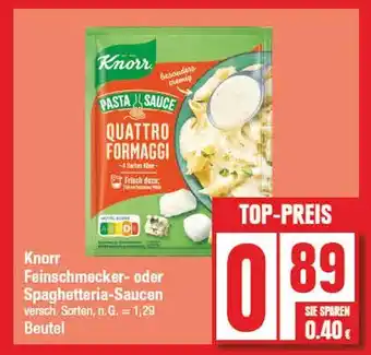 Edeka Knorr feinschmecker- oder spaghetteria-saucen Angebot