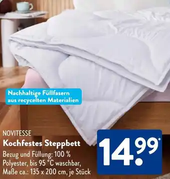 Aldi Süd NOVITESSE Kochfestes Steppbett Angebot