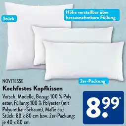 Aldi Süd NOVITESSE Kochfestes Kopfkissen Angebot