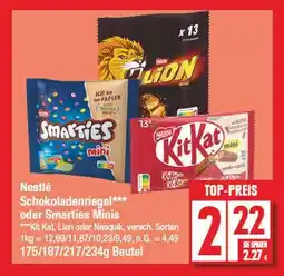 Edeka Nestlé schokoladenriegel oder smarties minis Angebot