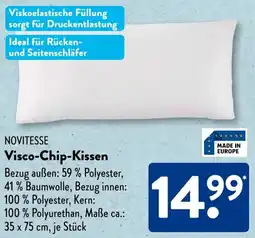 Aldi Süd NOVITESSE Visco-Chip-Kissen Angebot