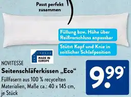 Aldi Süd NOVITESSE Seitenschläferkissen „Eco" Angebot