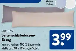 Aldi Süd NOVITESSE Seitenschläferkissen Bezug Angebot