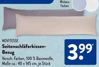 Aldi Süd NOVITESSE Seitenschläferkissen Bezug Angebot