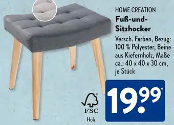 Aldi Süd HOME CREATION Fuß-und Sitzhocker Angebot